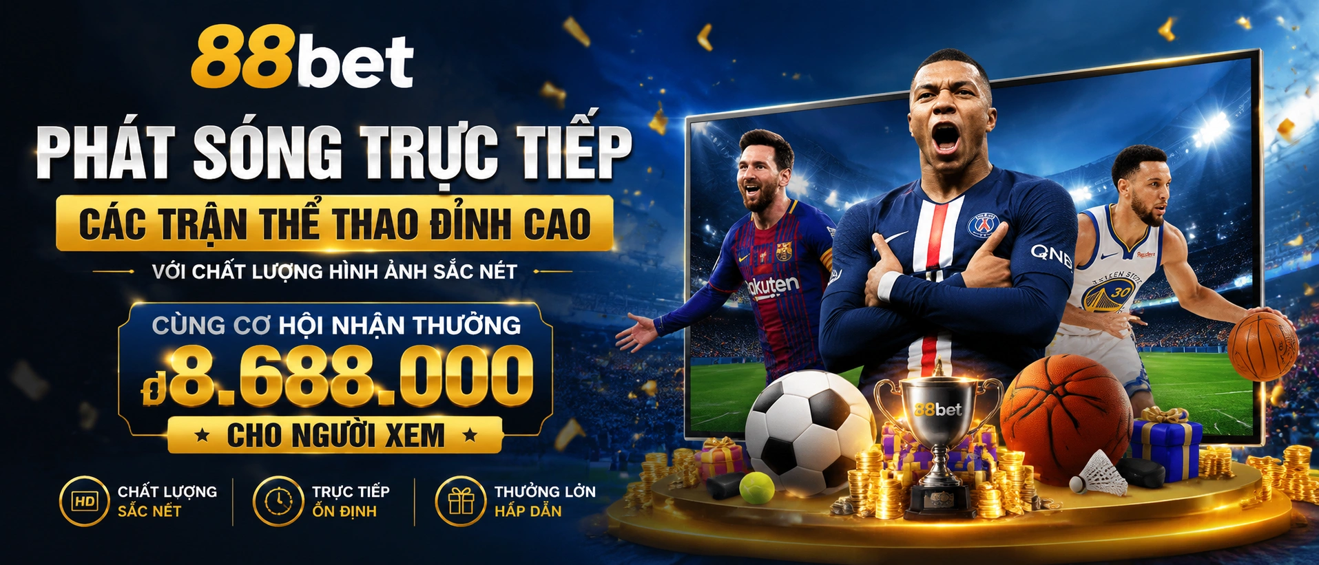 Nội dung thể thao 88bet hiển thị trên mobile web